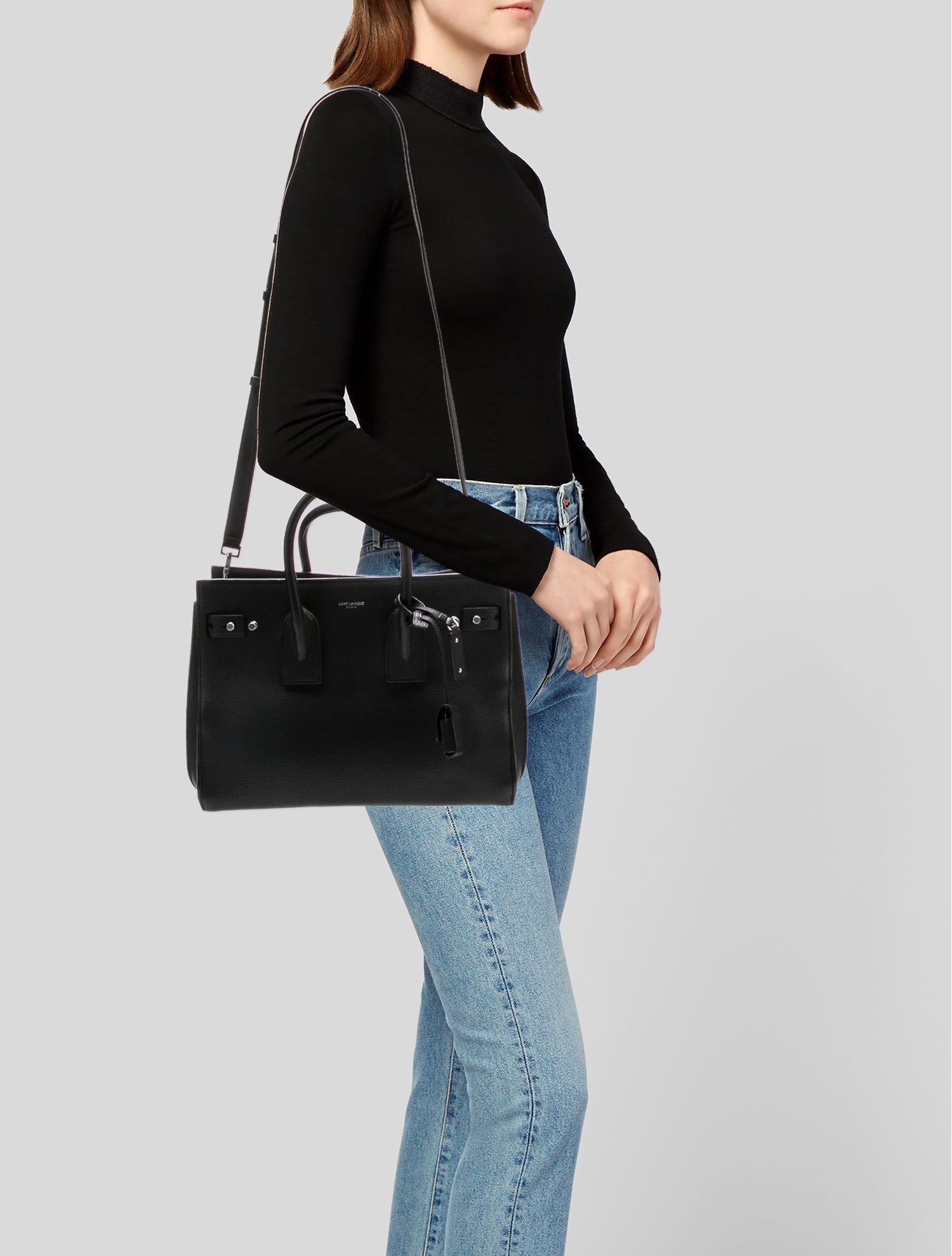 Saint Laurent Leather Sac De Jour